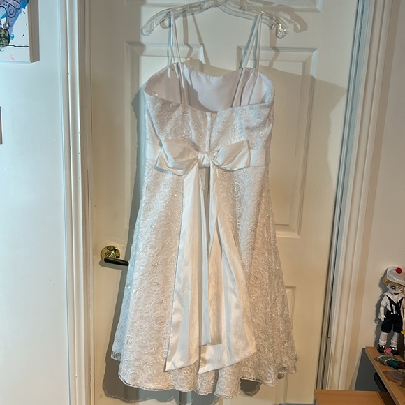 David’s Bridal Dress size 16 Tea Length white - Picture 4 of 15